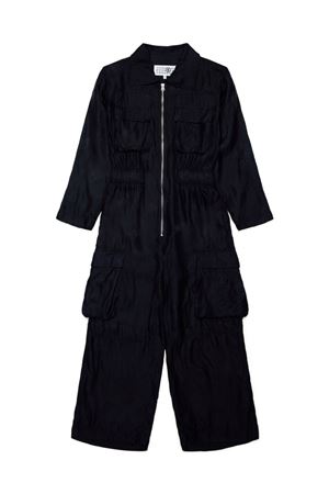 tuta in viscosa nero MAISON MARGIELA KIDS | M60639MM03EM6900